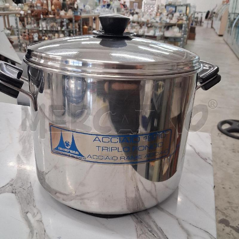 BATTERIA PENTOLE ACCIAIO TRIPLO FONDO INOX PRAN | Mercatino dell'Usato San giorgio del sannio 3