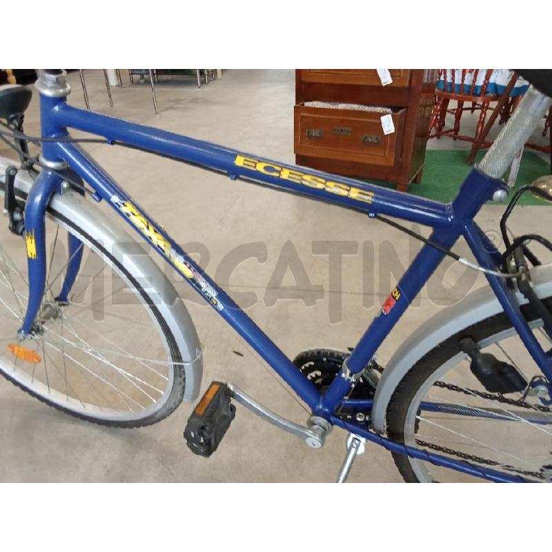 BICICLETTA UOMO BLU ECCESSE + PORTAPACCHI + LUCE TEXA  | Mercatino dell'Usato San giorgio del sannio 4