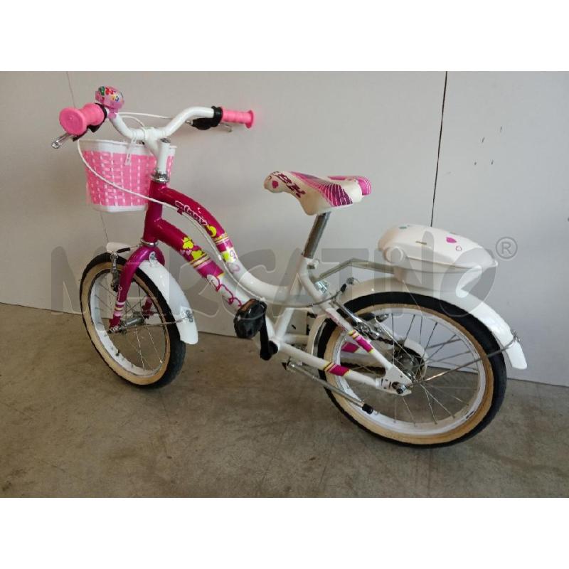 BICICLETTINA BAMBINA BIANCA CESTINO ROSA SBK  | Mercatino dell'Usato San giorgio del sannio 1