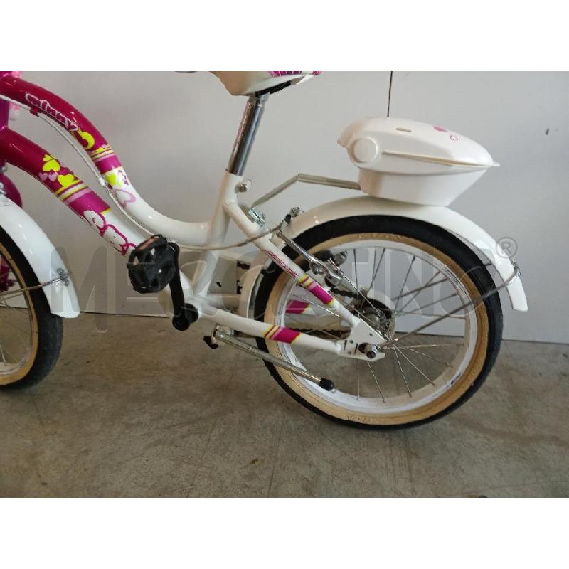 BICICLETTINA BAMBINA BIANCA CESTINO ROSA SBK  | Mercatino dell'Usato San giorgio del sannio 4