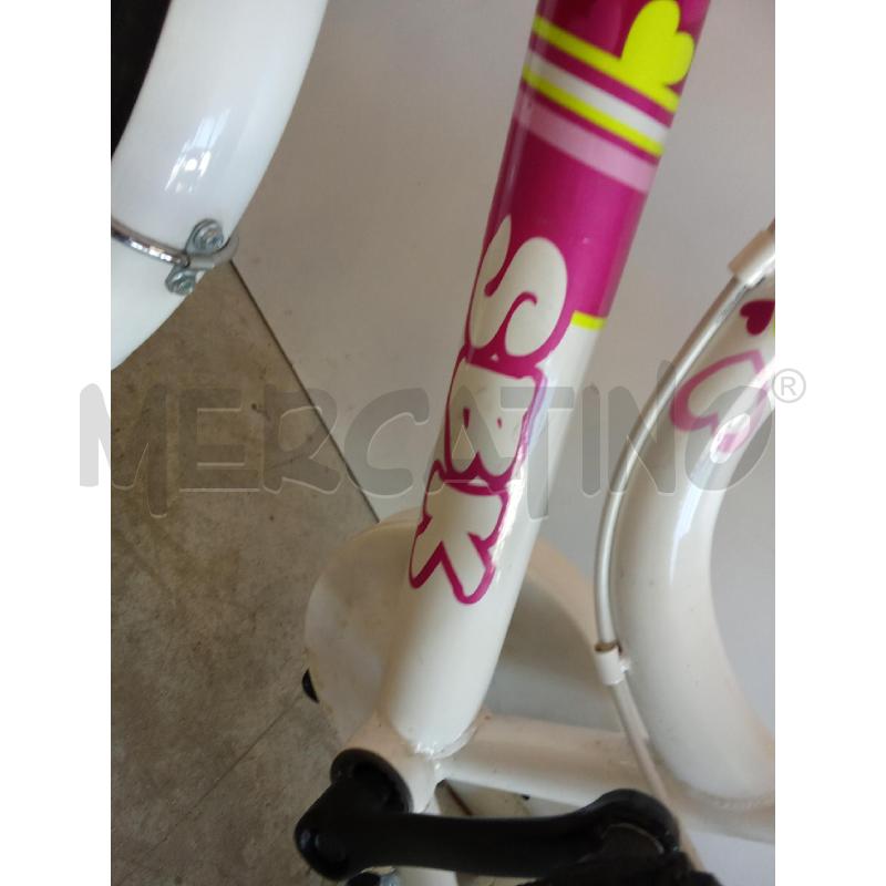 BICICLETTINA BAMBINA BIANCA CESTINO ROSA SBK  | Mercatino dell'Usato San giorgio del sannio 5