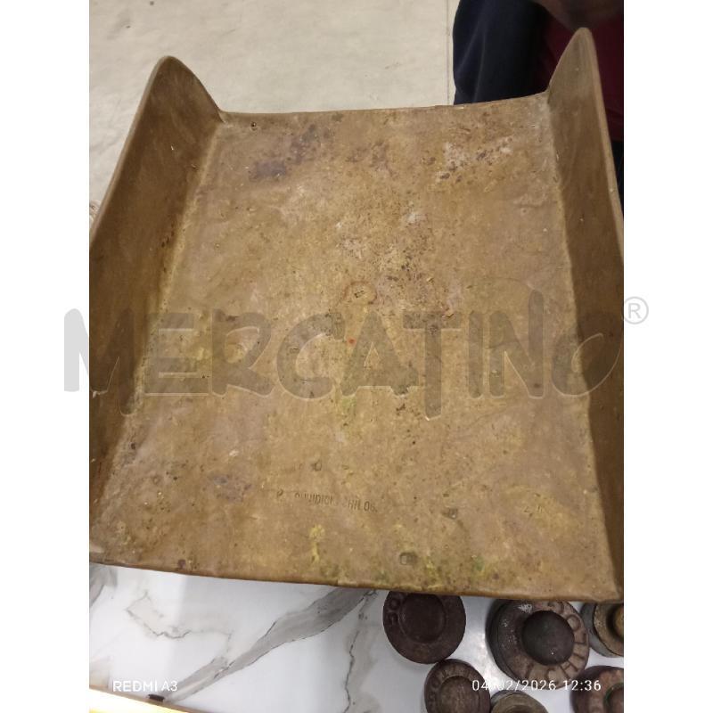 BILANCIA LEGNO BASE MARMO + PESI  | Mercatino dell'Usato San giorgio del sannio 5