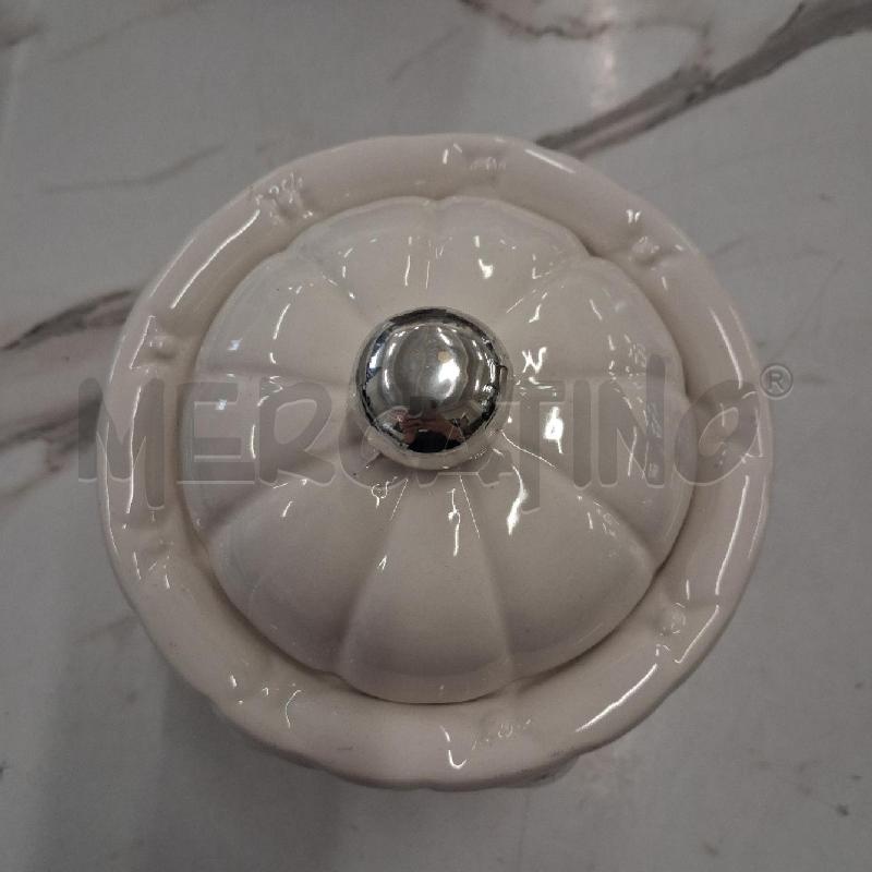 BISCOTTIERA CERAMICA FIOCCO ARGENTATO  | Mercatino dell'Usato San giorgio del sannio 2