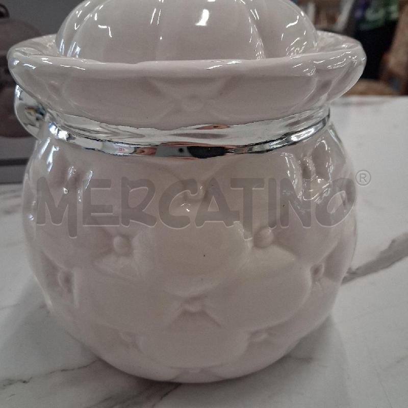 BISCOTTIERA CERAMICA FIOCCO ARGENTATO  | Mercatino dell'Usato San giorgio del sannio 3