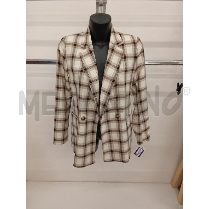 BLAZER DONNA BEIGE QUADRETTI NERO HM  | Mercatino dell'Usato San giorgio del sannio 1