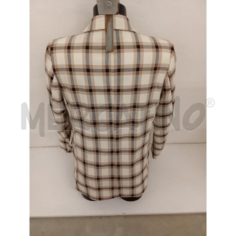 BLAZER DONNA BEIGE QUADRETTI NERO HM  | Mercatino dell'Usato San giorgio del sannio 4