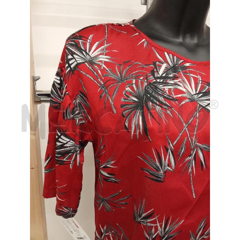 BLUSA DONNA ROSSA FANTASIA PALME NERE EMME MARELLA | Mercatino dell'Usato San giorgio del sannio 2