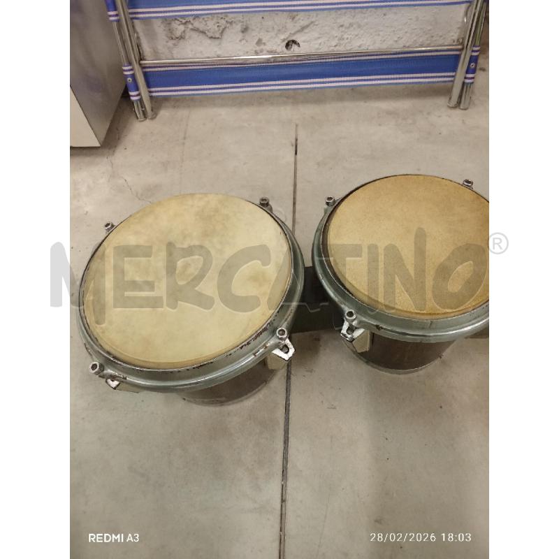 BONGO TAMBURELLO LEGNO PELLE  | Mercatino dell'Usato San giorgio del sannio 1