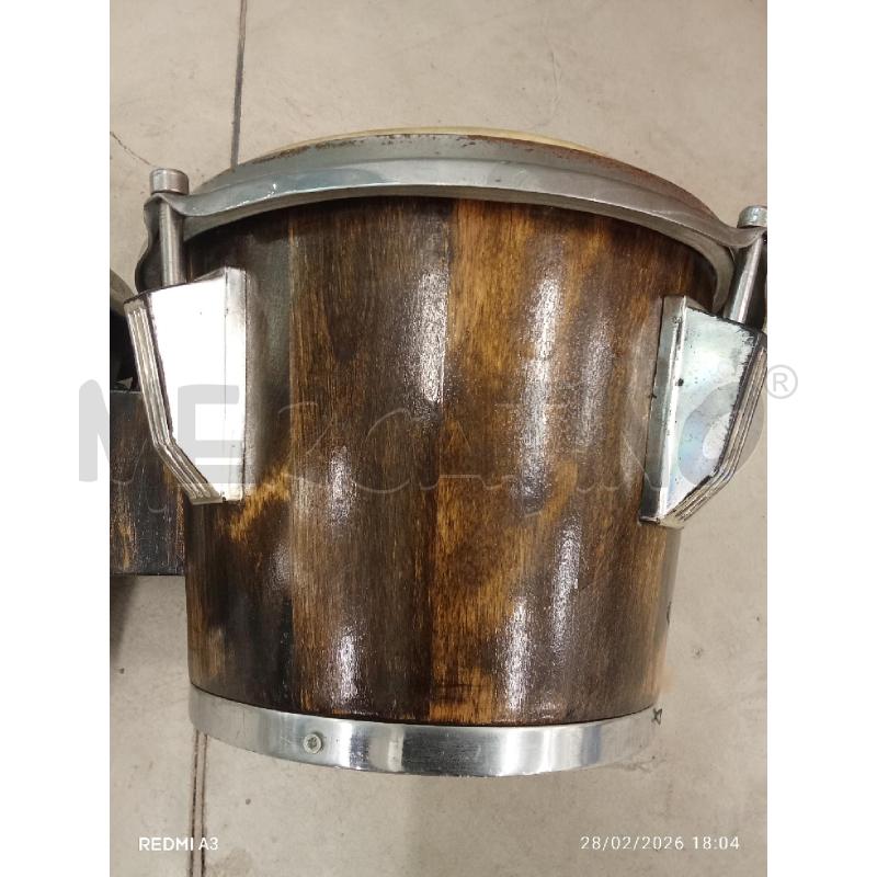 BONGO TAMBURELLO LEGNO PELLE  | Mercatino dell'Usato San giorgio del sannio 3