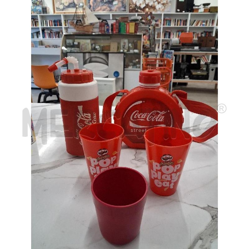 BORRACCIA BICCHIERI THERMOS COCACOLA TOPOLINO PRINGLES  | Mercatino dell'Usato San giorgio del sannio 1