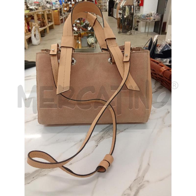 BORSA DONNA BEIGE CAMOSCIATA | Mercatino dell'Usato San giorgio del sannio 1