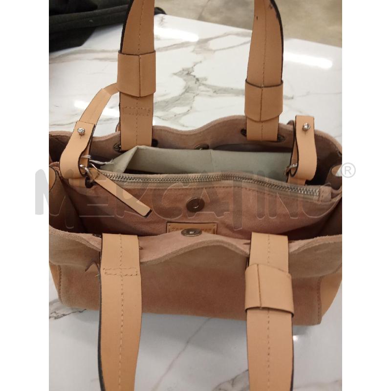 BORSA DONNA BEIGE CAMOSCIATA | Mercatino dell'Usato San giorgio del sannio 3