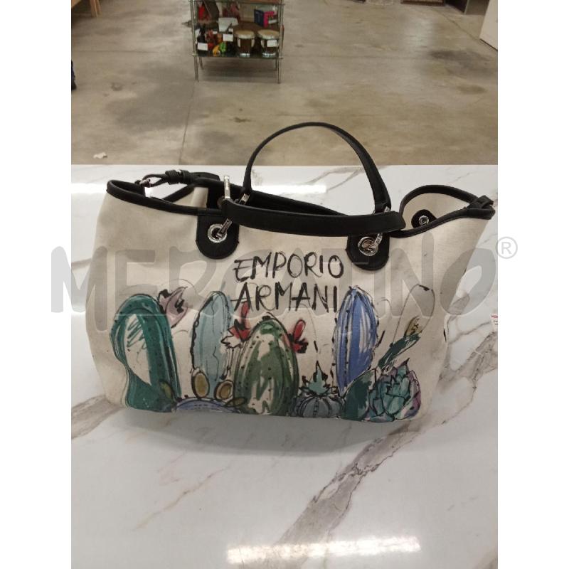 BORSA DONNA BIANCA  INS. VERDE ARMANI | Mercatino dell'Usato San giorgio del sannio 1