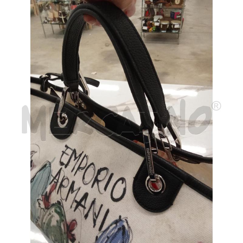 BORSA DONNA BIANCA  INS. VERDE ARMANI | Mercatino dell'Usato San giorgio del sannio 2