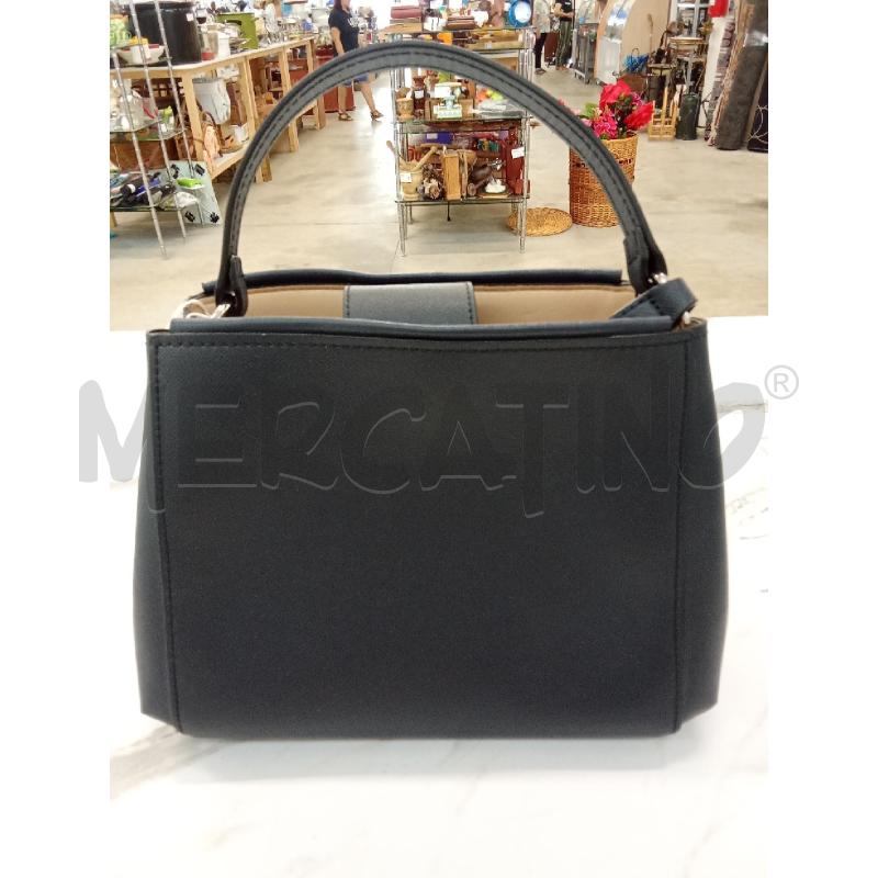 BORSA DONNA BLU NOTTE MANICO A SPALLA RETTANGOLARE INS ARGENTATI  | Mercatino dell'Usato San giorgio del sannio 2