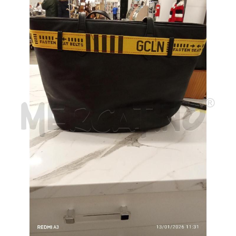 BORSA DONNA GCLN NERA CON CINTURA GIALLA | Mercatino dell'Usato San giorgio del sannio 1