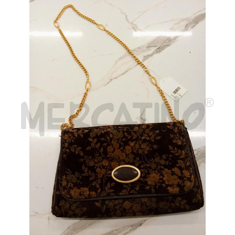 BORSA DONNA MARRONE GABRIELLE DIS.FIORI | Mercatino dell'Usato San giorgio del sannio 1
