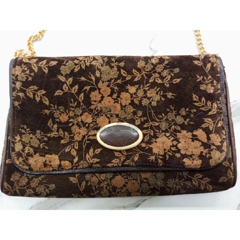 BORSA DONNA MARRONE GABRIELLE DIS.FIORI | Mercatino dell'Usato San giorgio del sannio 2
