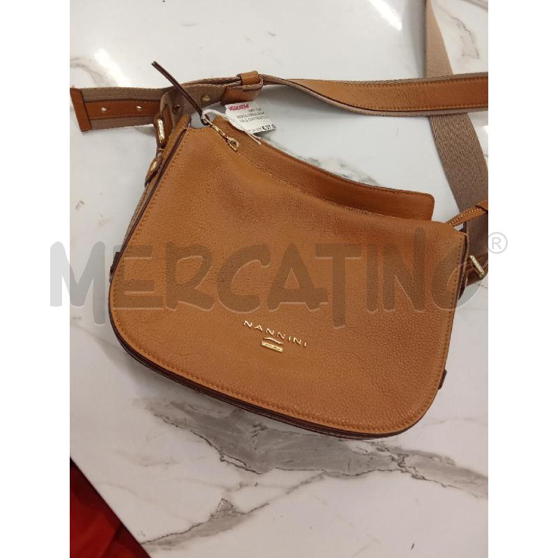 BORSA DONNA MARRONE OVALE CON TRACOLLA NANNINI  | Mercatino dell'Usato San giorgio del sannio 2