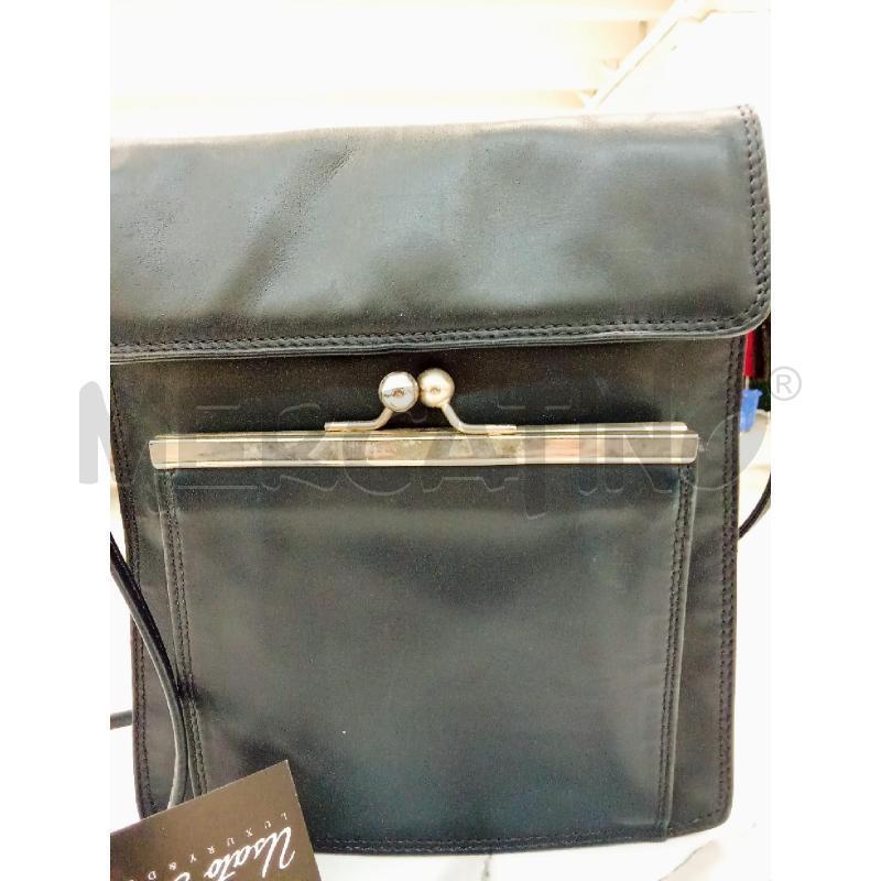 BORSA DONNA NERA FRANCESCO BIASIA DET.ARGENTATO | Mercatino dell'Usato San giorgio del sannio 2
