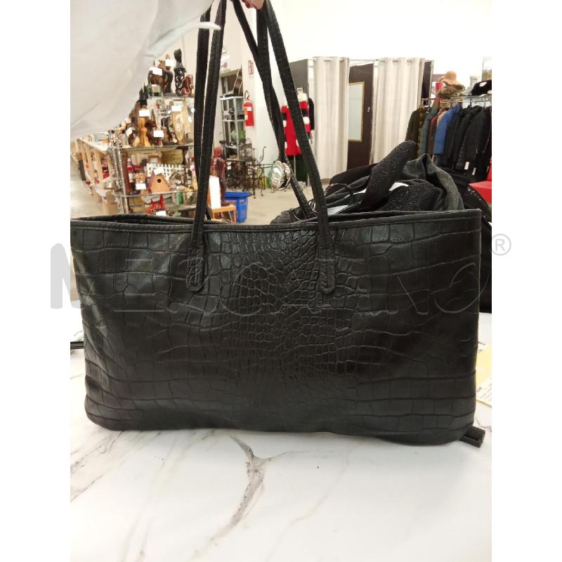 BORSA DONNA NERA FURLA EFFETTO COCCODRILLO | Mercatino dell'Usato San giorgio del sannio 2