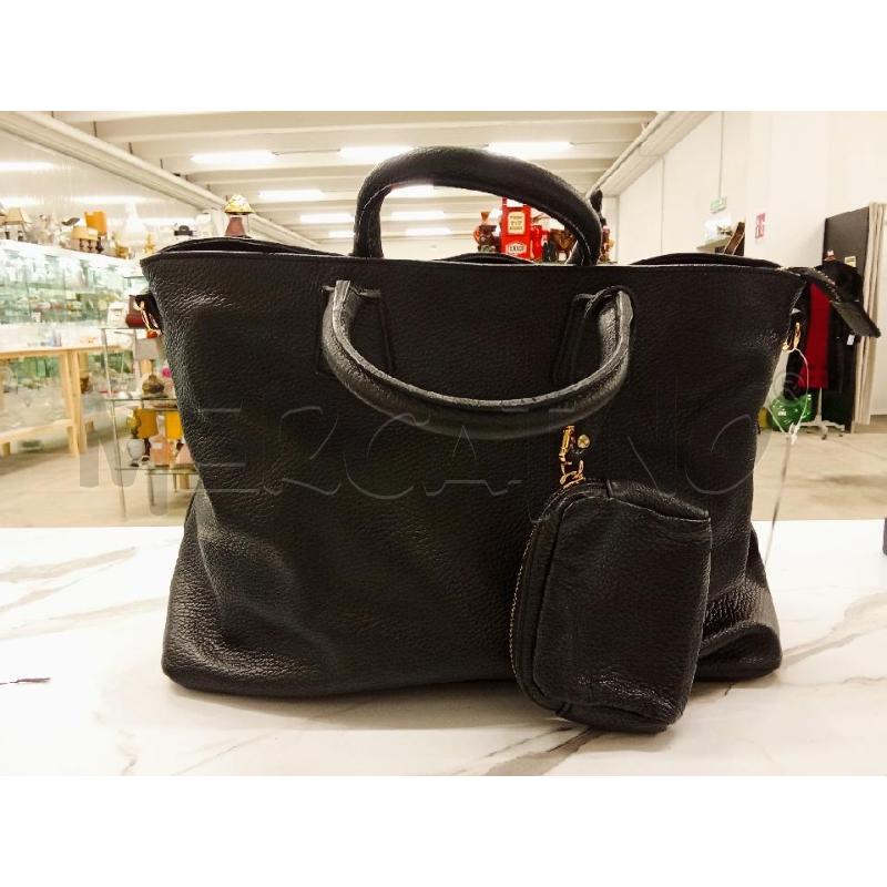 BORSA DONNA NERA GIANNI CHIARINI GENUINE LEATHER DET.DORATO | Mercatino dell'Usato San giorgio del sannio 1
