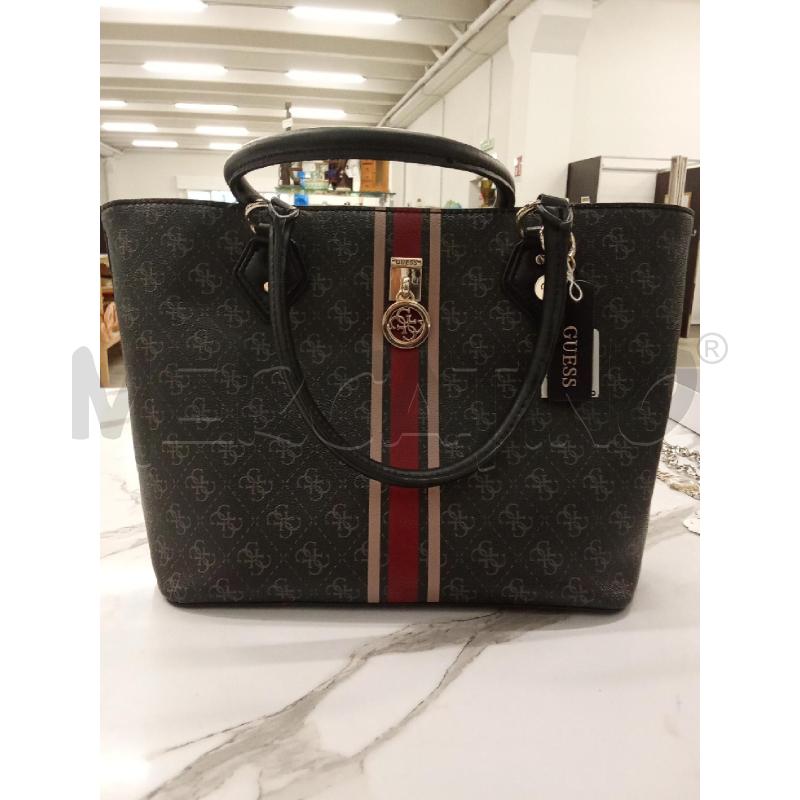 BORSA DONNA NERA LOGHI GUESS RIGA CENTRALE ROSSA ROSA  | Mercatino dell'Usato San giorgio del sannio 1