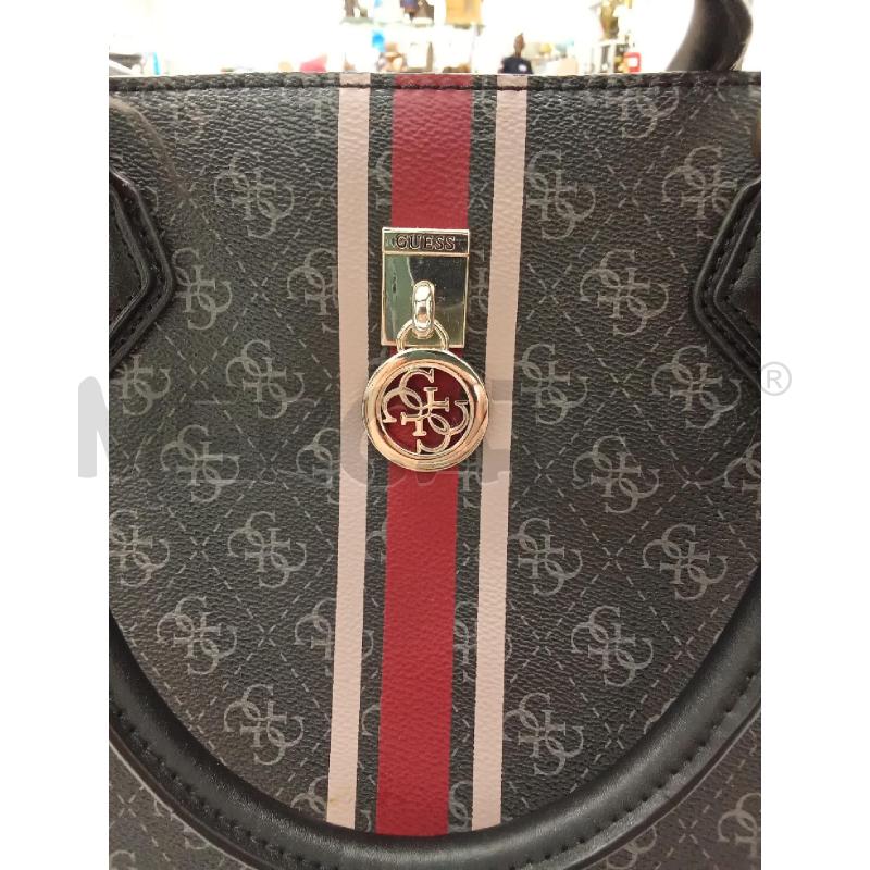 BORSA DONNA NERA LOGHI GUESS RIGA CENTRALE ROSSA ROSA  | Mercatino dell'Usato San giorgio del sannio 2