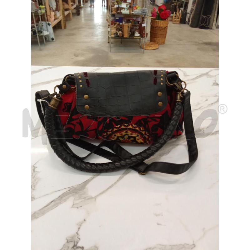 BORSA DONNA NERA ROSSA CON MOTIVI DAMASCATI DISIGUAL  | Mercatino dell'Usato San giorgio del sannio 3