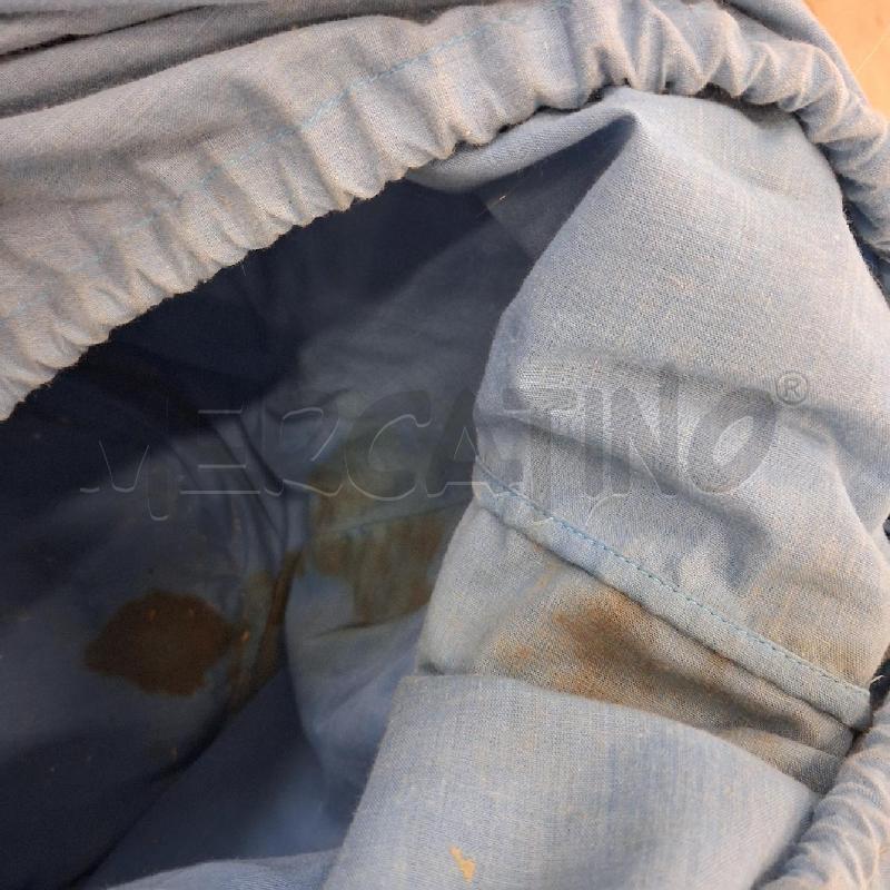 BORSA DONNA PAGLIA INTRECCIATA 2 FIORI BLU  | Mercatino dell'Usato San giorgio del sannio 3