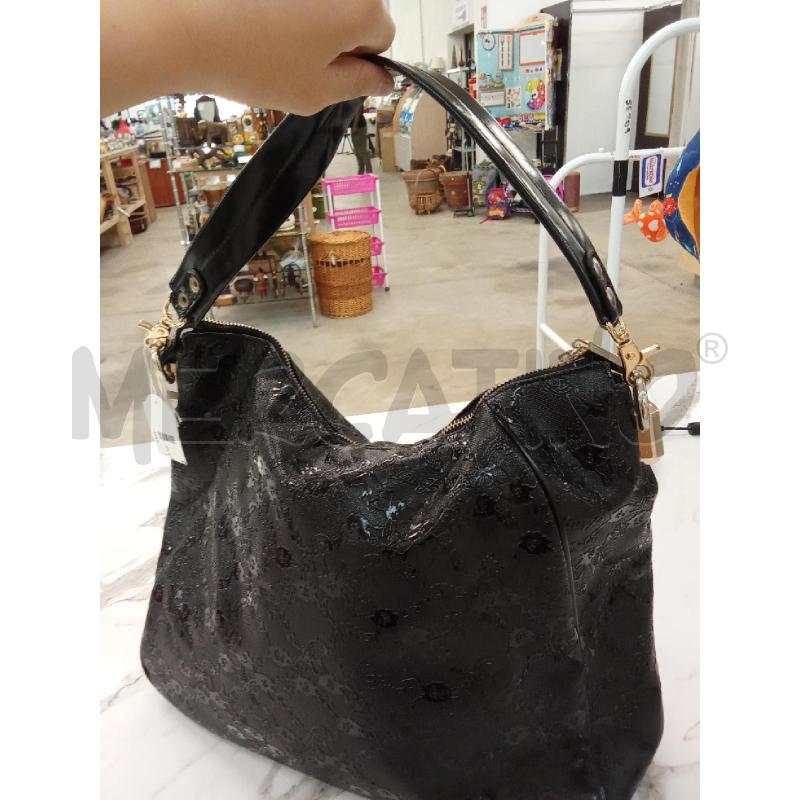 BORSA DONNA SPALLA NERA LIU JO RILIEVO FIORI  | Mercatino dell'Usato San giorgio del sannio 3