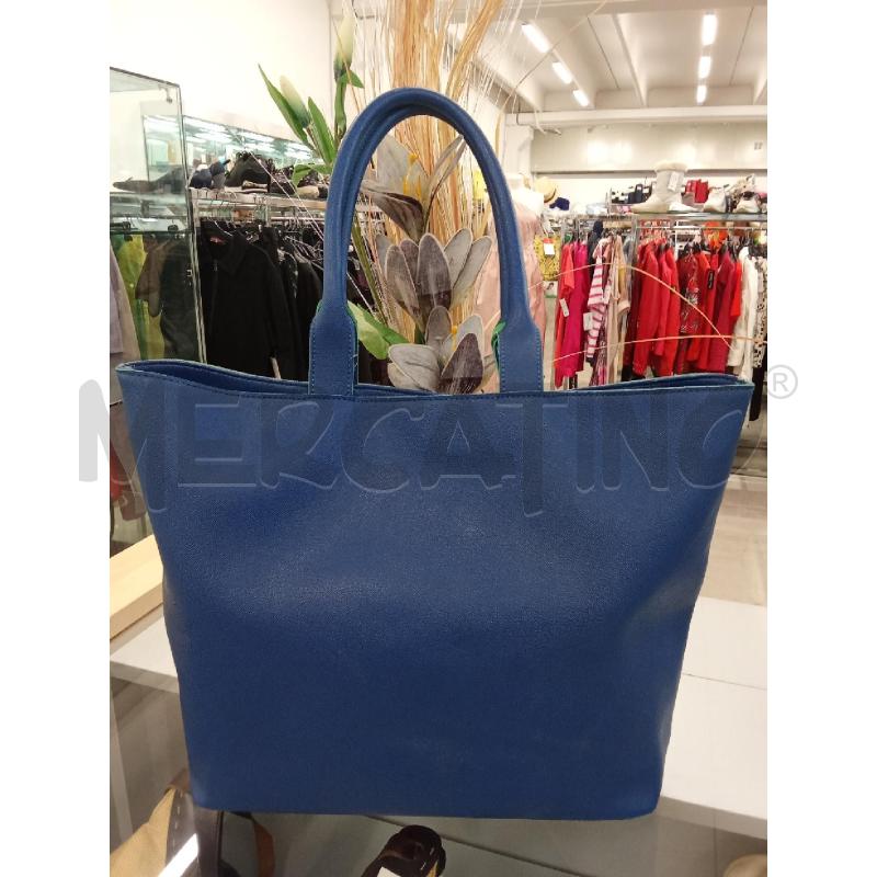 BORSA DONNA TOT BLU INS VERDE ARMANI  | Mercatino dell'Usato San giorgio del sannio 1