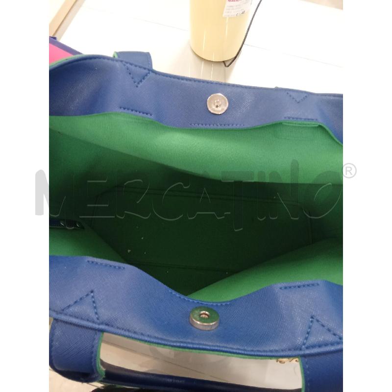 BORSA DONNA TOT BLU INS VERDE ARMANI  | Mercatino dell'Usato San giorgio del sannio 2