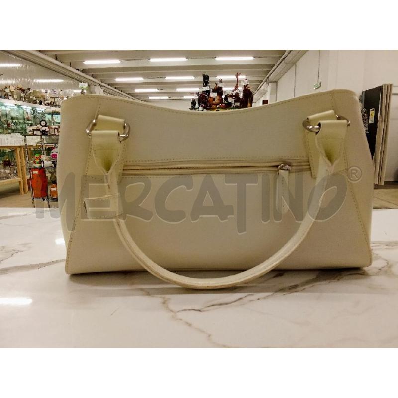 BORSA DONNA VALLEVERDE BIANCA DET.ARGENTATO | Mercatino dell'Usato San giorgio del sannio 2
