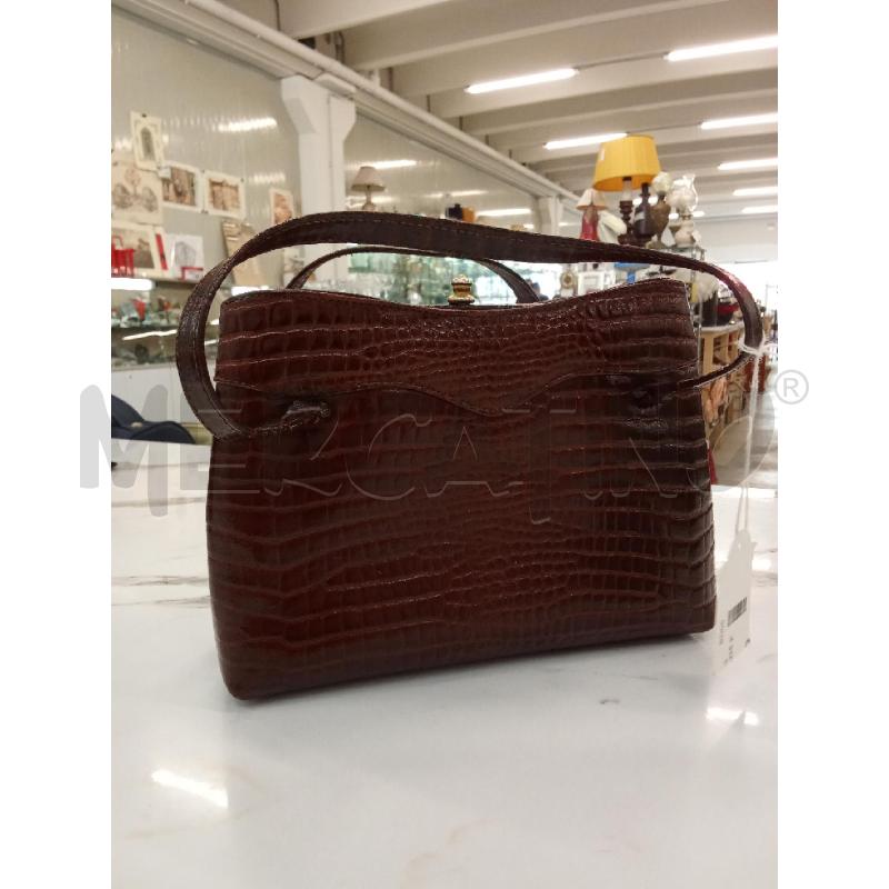 BORSA DONNA VINTAGE PELLE MARRONE TARTARUGATA  | Mercatino dell'Usato San giorgio del sannio 1