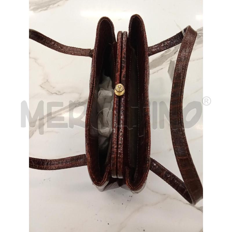 BORSA DONNA VINTAGE PELLE MARRONE TARTARUGATA  | Mercatino dell'Usato San giorgio del sannio 2