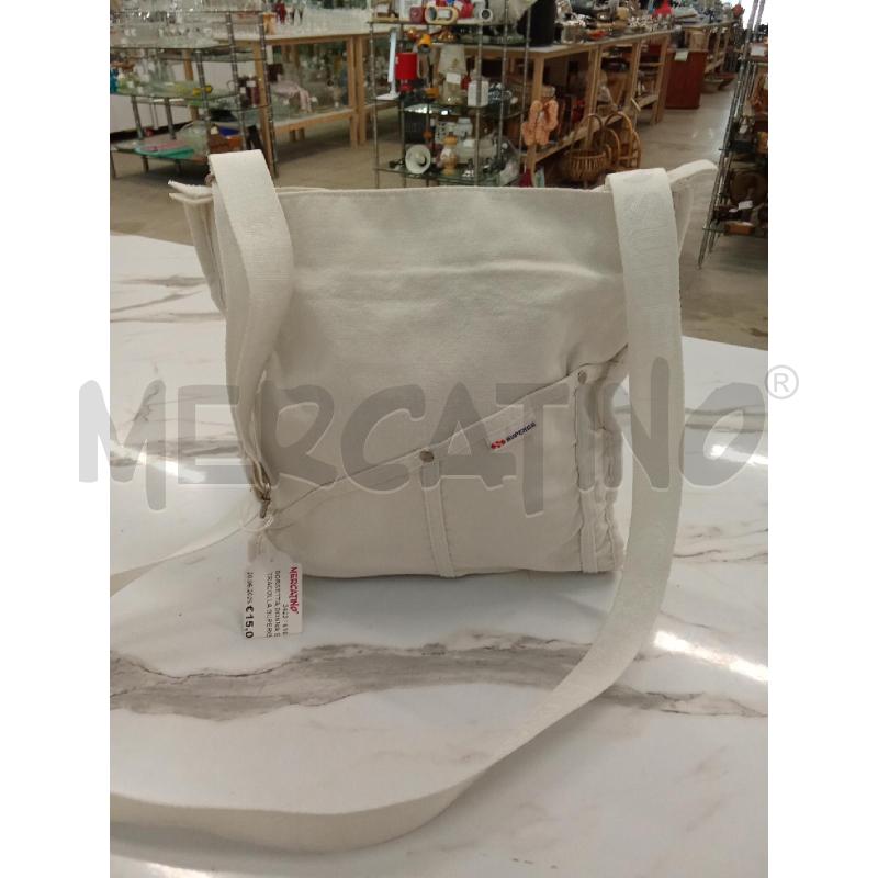 BORSETTA DONNA BIANCA TRACOLLA SUPERGA  | Mercatino dell'Usato San giorgio del sannio 1
