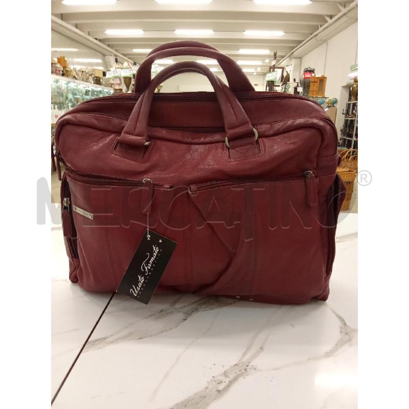 BORSONE PELLE BORDEAUX  | Mercatino dell'Usato San giorgio del sannio 1