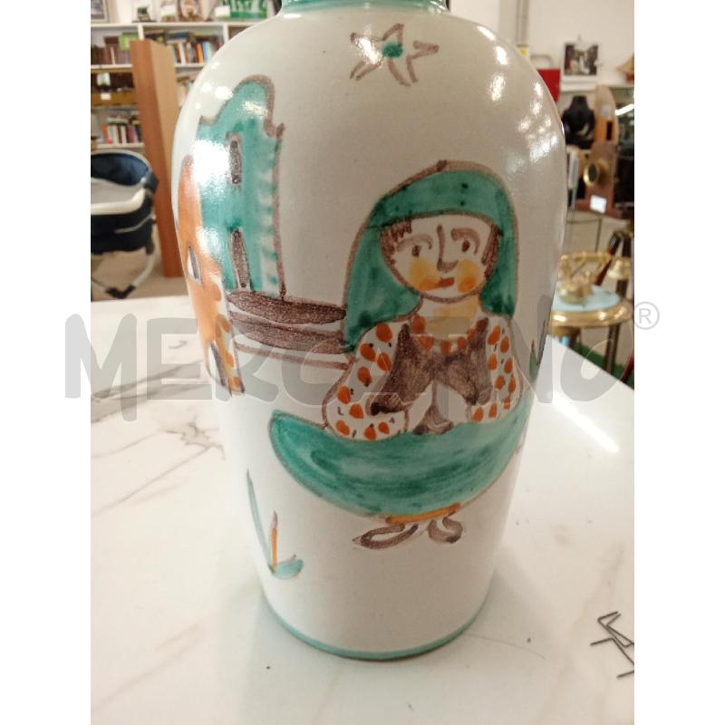 BOTTIGLIA CERAMICA VECCHIA VIETRI DONNA ALBERO  | Mercatino dell'Usato San giorgio del sannio 4