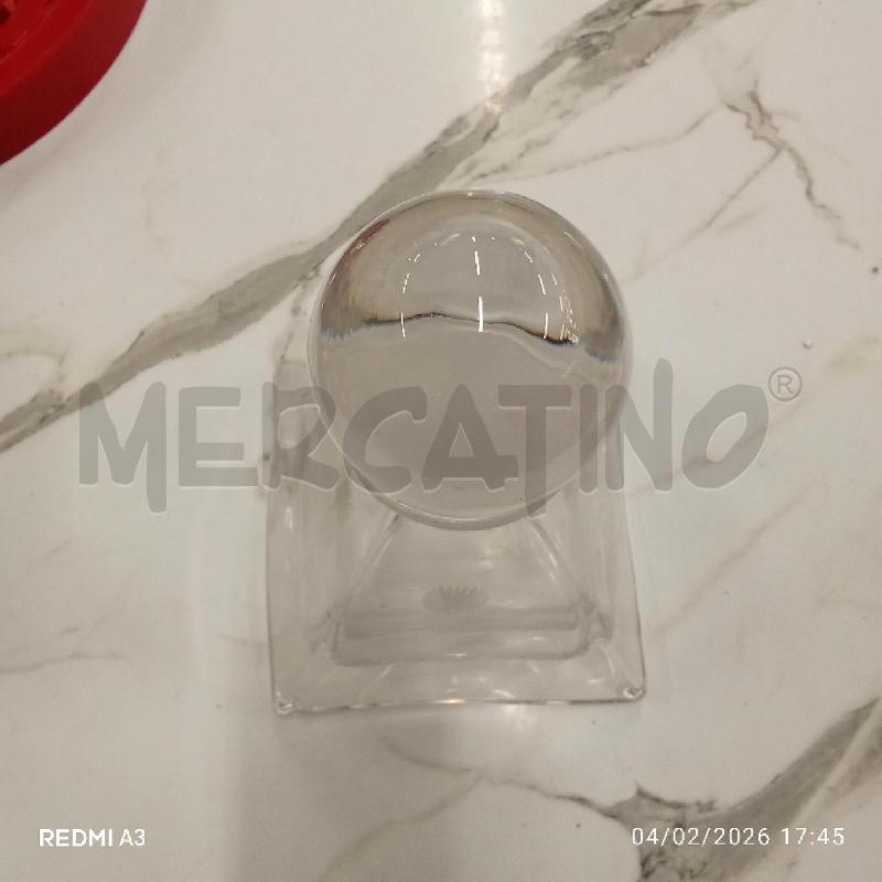 BOTTIGLIA CRISTALLO SERIGRAF FIORI BASE QUADRATA  | Mercatino dell'Usato San giorgio del sannio 4