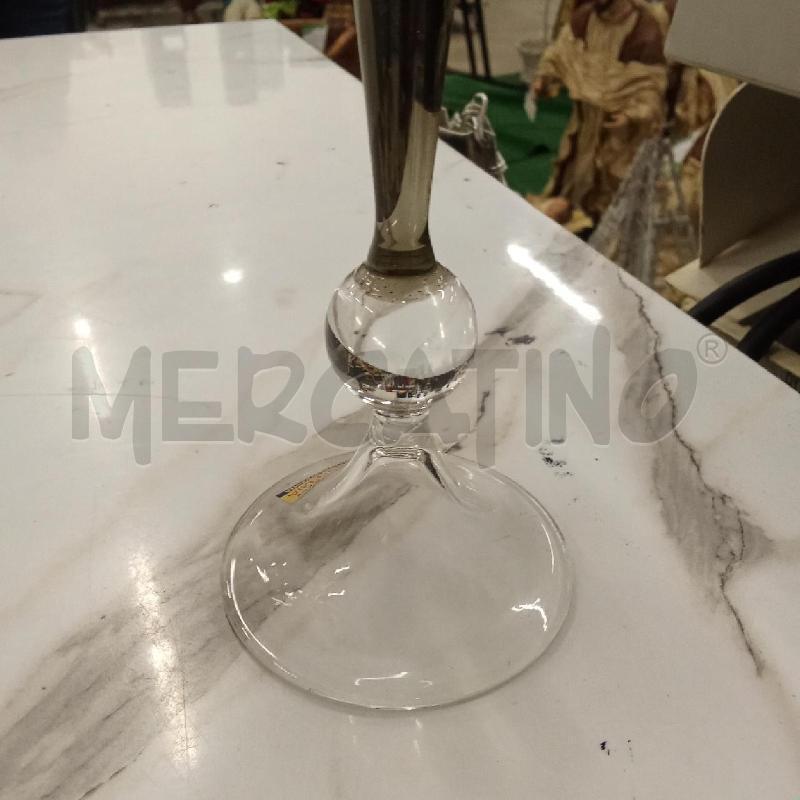BOTTIGLIA CRISTALLO VETRO FUMÈ + CALICI  | Mercatino dell'Usato San giorgio del sannio 5