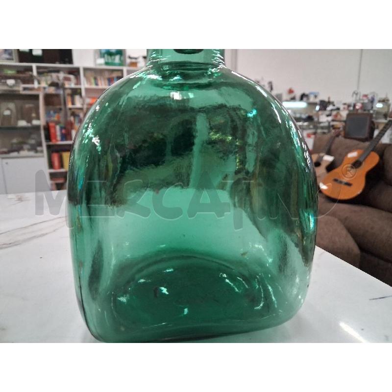 BOTTIGLIA VETRO MURANO VERDE  | Mercatino dell'Usato San giorgio del sannio 3