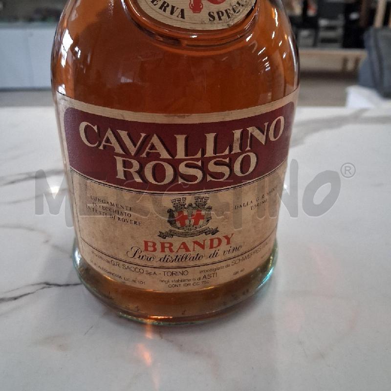 BOTTIGLIA VINATGE CAVALLINO ROSSO BRANDY  | Mercatino dell'Usato San giorgio del sannio 2