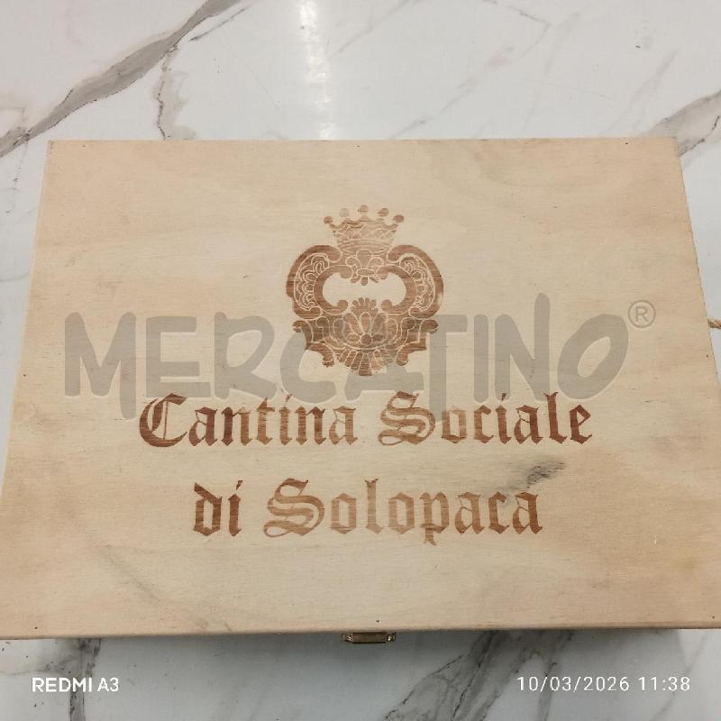 BOTTIGLIA VINO + SPUMANTE CASSA LEGNOC ANTINA SOLOPACA  | Mercatino dell'Usato San giorgio del sannio 1