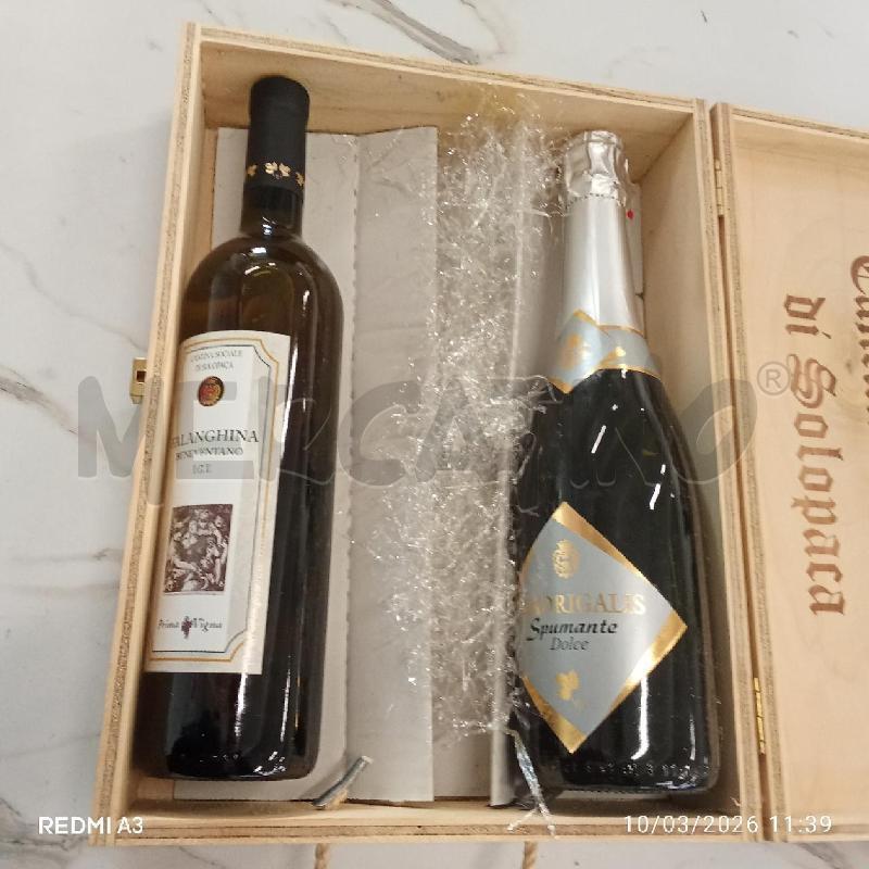 BOTTIGLIA VINO + SPUMANTE CASSA LEGNOC ANTINA SOLOPACA  | Mercatino dell'Usato San giorgio del sannio 2
