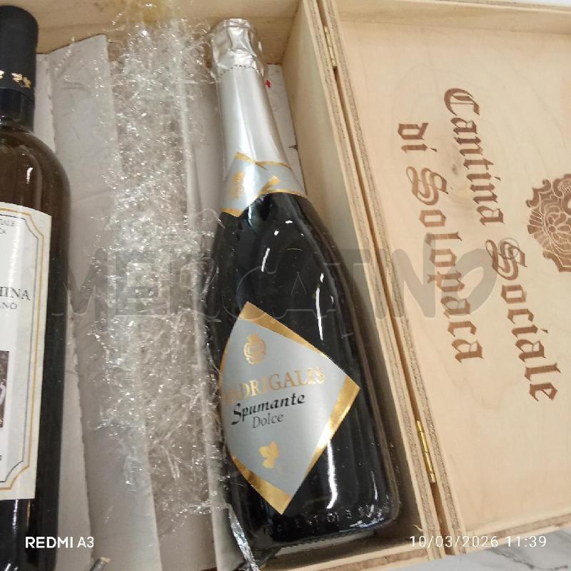 BOTTIGLIA VINO + SPUMANTE CASSA LEGNOC ANTINA SOLOPACA  | Mercatino dell'Usato San giorgio del sannio 4