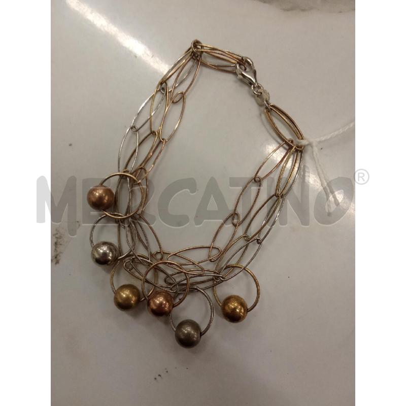 BRACCIALE A. CERCHIETTI OVALI CON PENDENTI  | Mercatino dell'Usato San giorgio del sannio 1