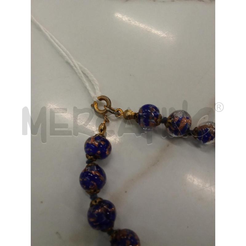 BRACCIALE PERLINE VETRO MURANO BLU  | Mercatino dell'Usato San giorgio del sannio 4