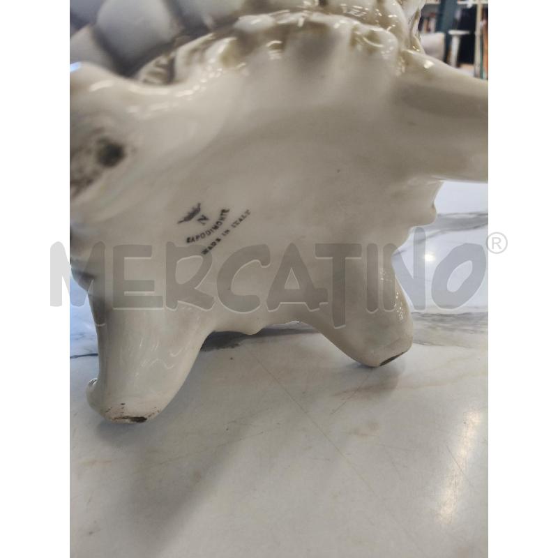 BROCCA CERAMICA FIORI RILIEVO CAPODIMONTE  | Mercatino dell'Usato San giorgio del sannio 4