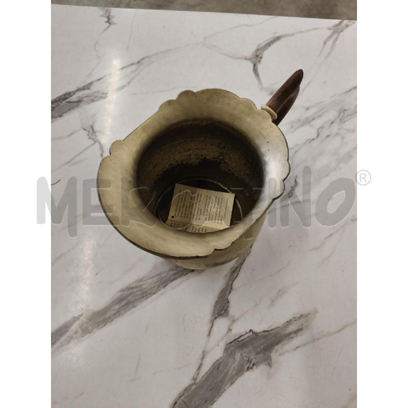 BROCCA MANICO LEGNO SILVER PLATED MARTELLATA  | Mercatino dell'Usato San giorgio del sannio 3